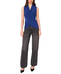 Vince Camuto Women's Crossover Wrap-Front Sleeveless Top