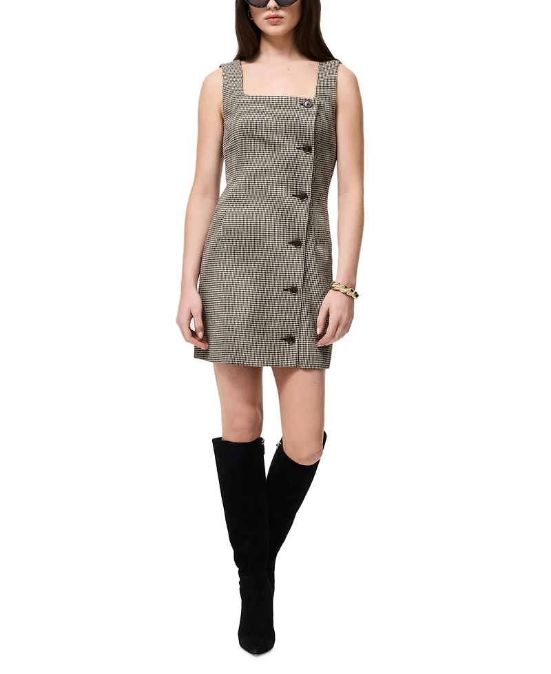 French Connection Women's Houndstooth Square-Neck Mini Dress