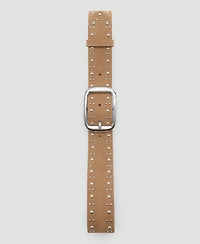 Mango Women's Studs Suede Belt