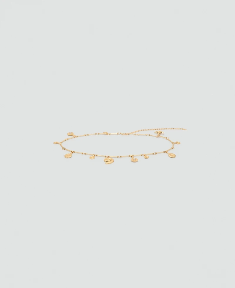 Mango Women's Hanging Pieces Metal Belt