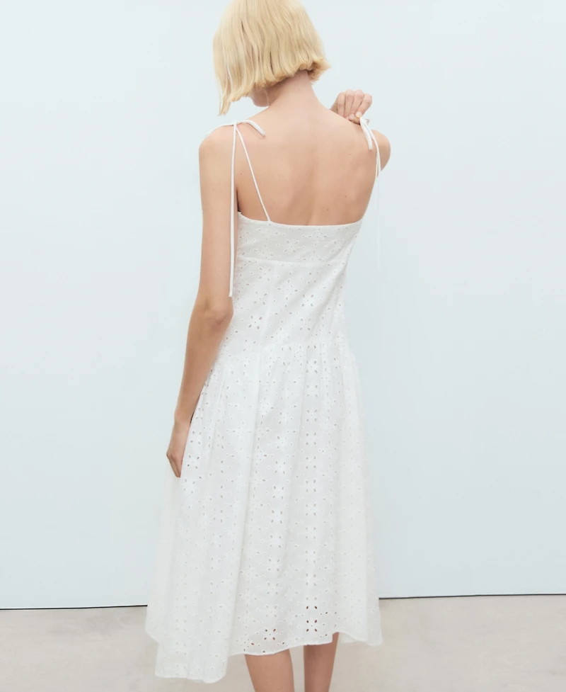 Mango Women's Cutwork Midi Dress