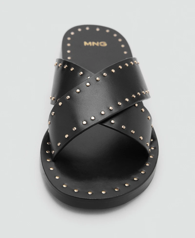 Mango Women's Studded Leather Sandals
