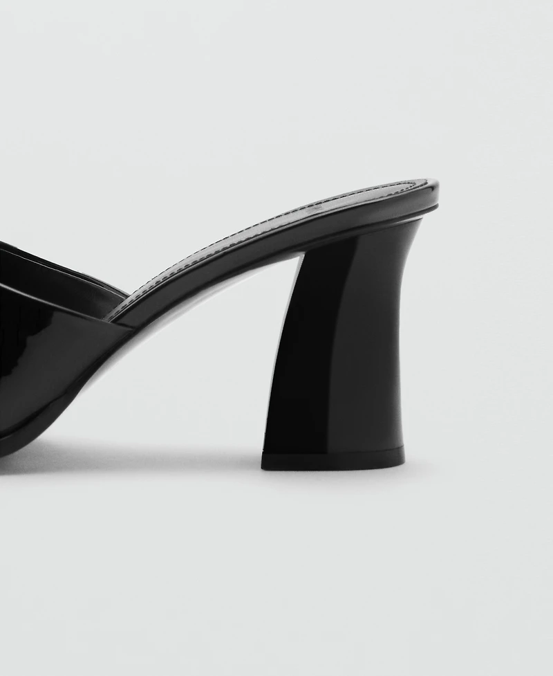 Mango Women's Patent Leather Effect Heeled Sandals