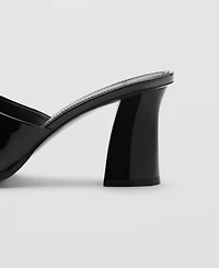 Mango Women's Patent Leather Effect Heeled Sandals