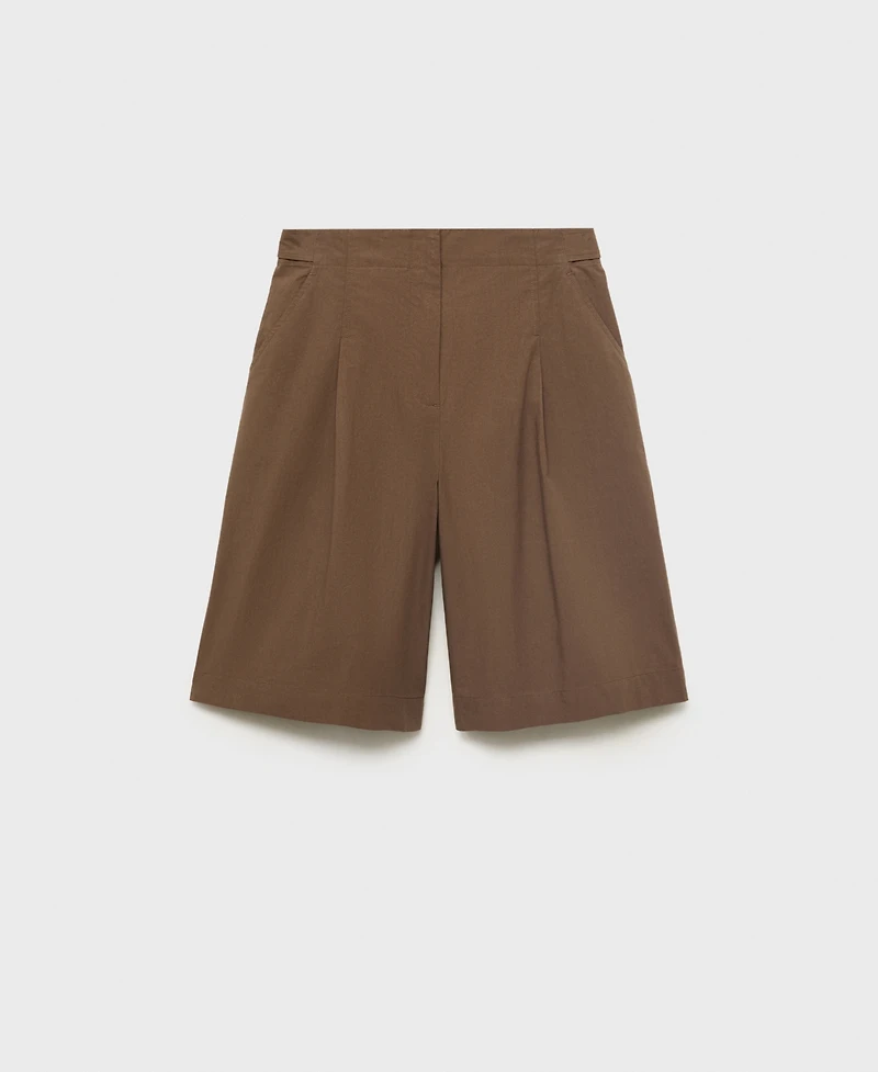 Mango Women's Cotton Suit Bermuda Shorts