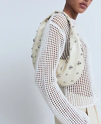 Mango Women's Long-Sleeved Crochet Sweater