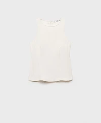 Mango Women's A-Line Crew Neck Top