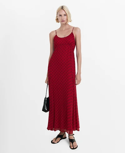 Mango Women's Floral-Print Chiffon Dress
