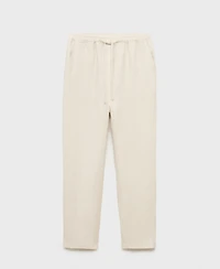 Mango Women's Drawstring Linen Pants