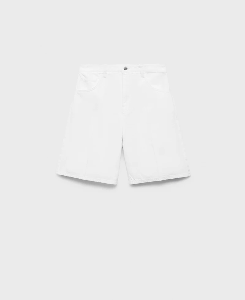 Mango Women's Straight-Fit High-Waist Bermuda Shorts