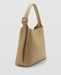 Mango Women's Leather Effect Bucket Bag