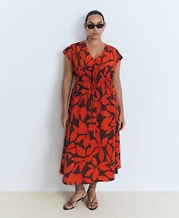 Mango Women's Long Printed Dress