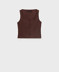 Mango Women's Buttons Cotton Top