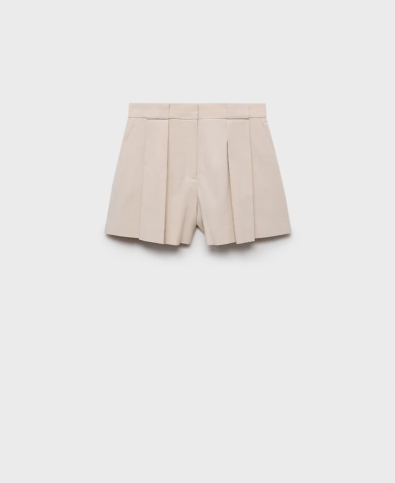 Mango Women's Pleated Tailored Shorts