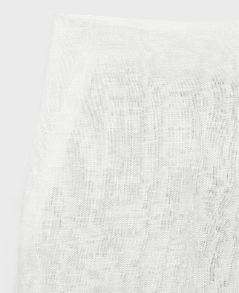 Mango Women's Straight-Fit Linen Shorts