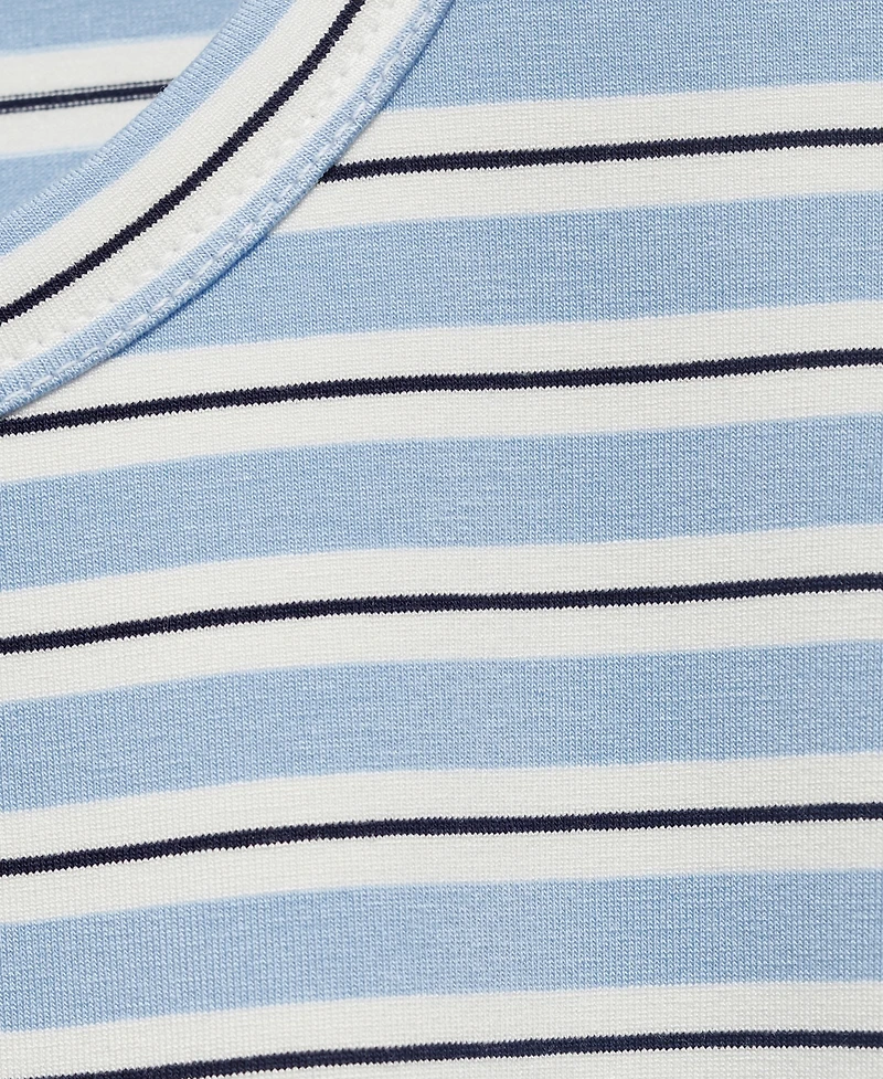 Mango Women's Knot Detail Short Striped Dress