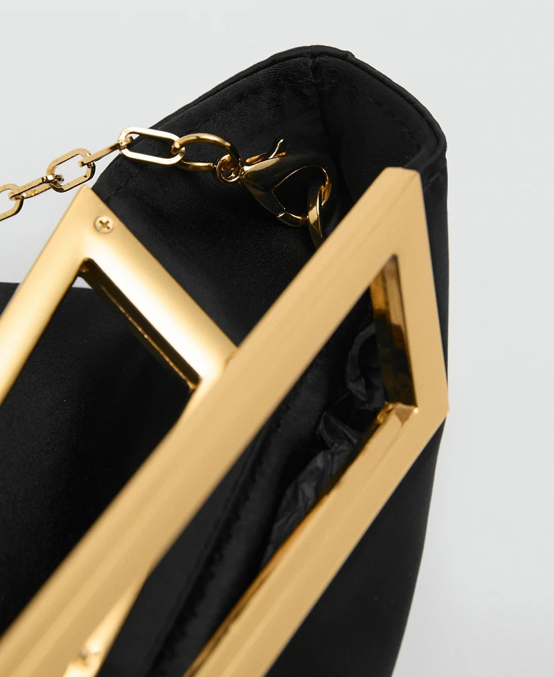 Mango Women's Metal Handle Handbag