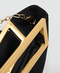 Mango Women's Metal Handle Handbag