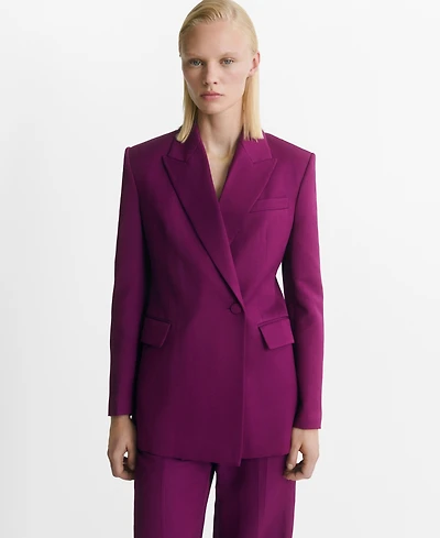 Mango Women's Double-Breasted Suit Jacket