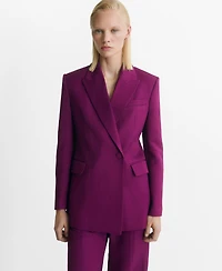 Mango Women's Double-Breasted Suit Jacket