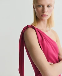 Mango Women's Knot Strap Asymmetrical Dress