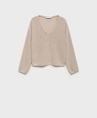 Mango Women's V-Neck Knit Sweater