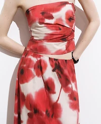 Mango Women's Floral Bandeau Top
