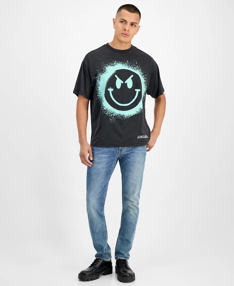 SmileyWorld Men's Happy Sad Graphic T-Shirt
