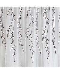 Kate Aurora Traditional Home 2 Pack Double Layered Embroidered Floral Sheer Curtains