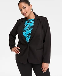 I.n.c. International Concepts Plus Ponte Blazer, Exclusively at Macy's