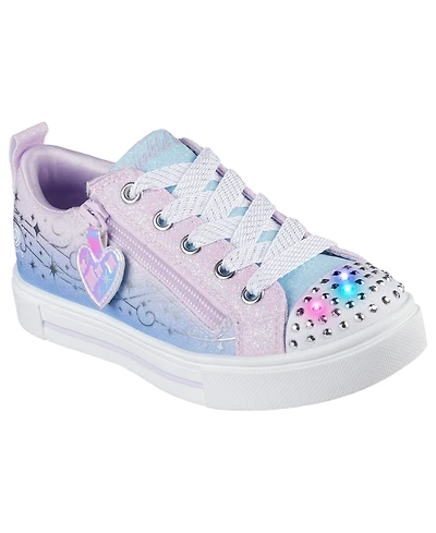 Skechers Toddler Girls Twinkle Toes: Sparks - Heart Charm Light-Up Casual Sneakers from Finish Line
