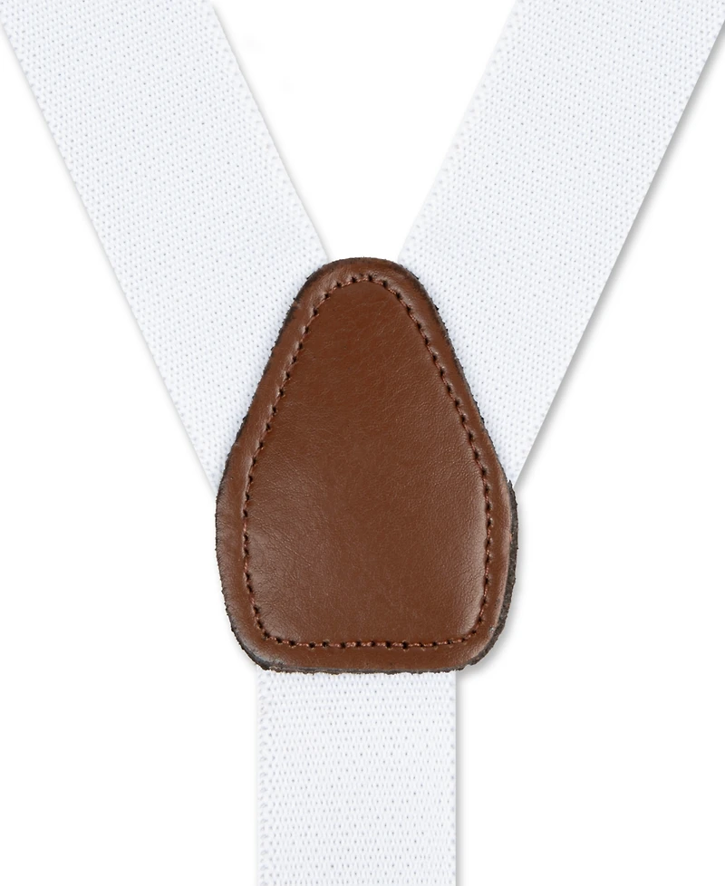 Club Room Men's Solid Clip End and Button End Convertible Suspender
