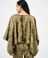 Anne Klein Petite Boat-Neck Dolman-Sleeve Cape Top