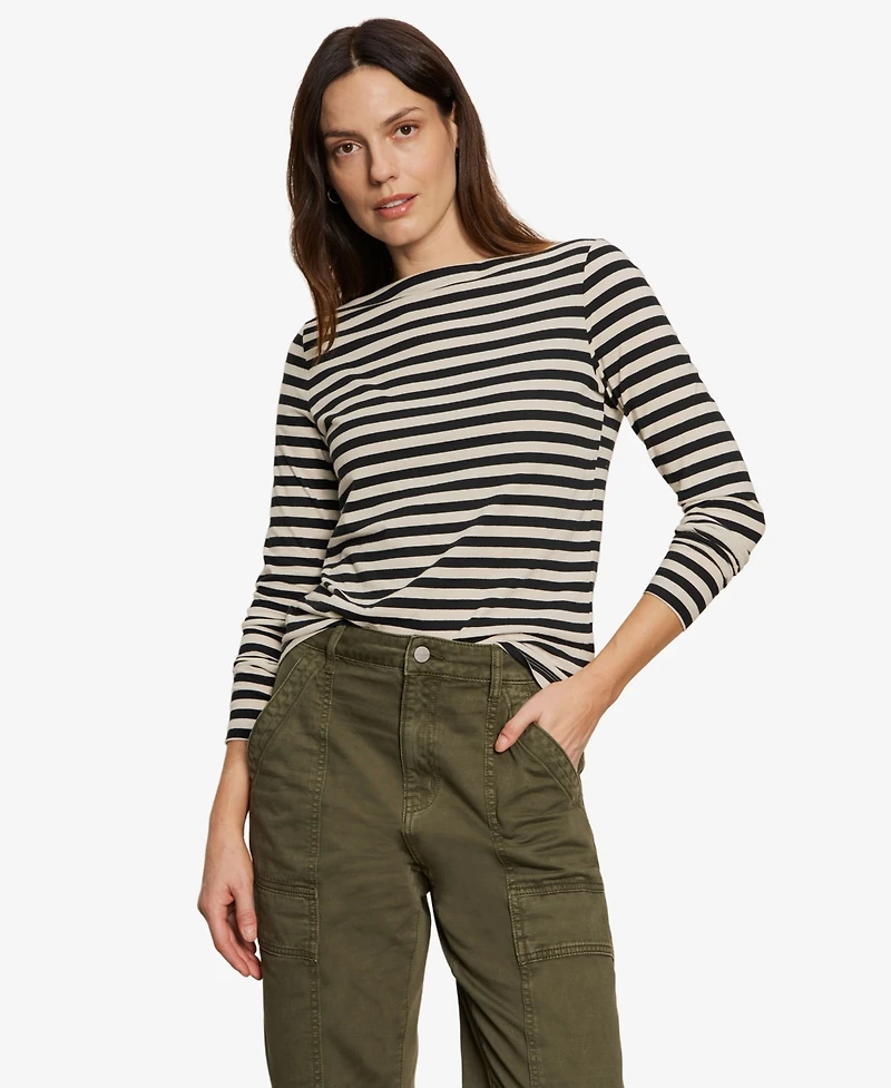 Sanctuary Women's Boat Neck Long Sleeve Top