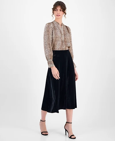 Anne Klein Women's Velvet Midi Skirt
