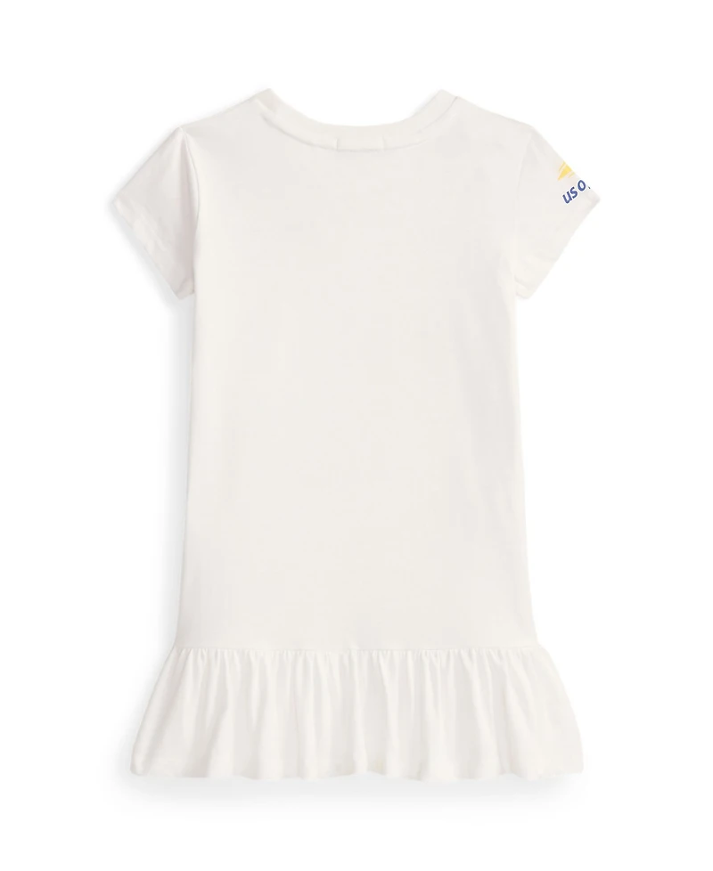 Polo Ralph Lauren Toddler and Little Girls Us Open Bear Cotton Jersey Dress