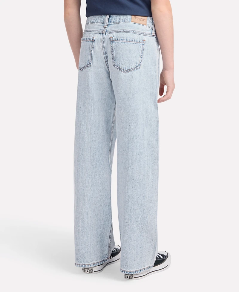 abercrombie kids Girls Low-Rise Seamed Baggy Jeans