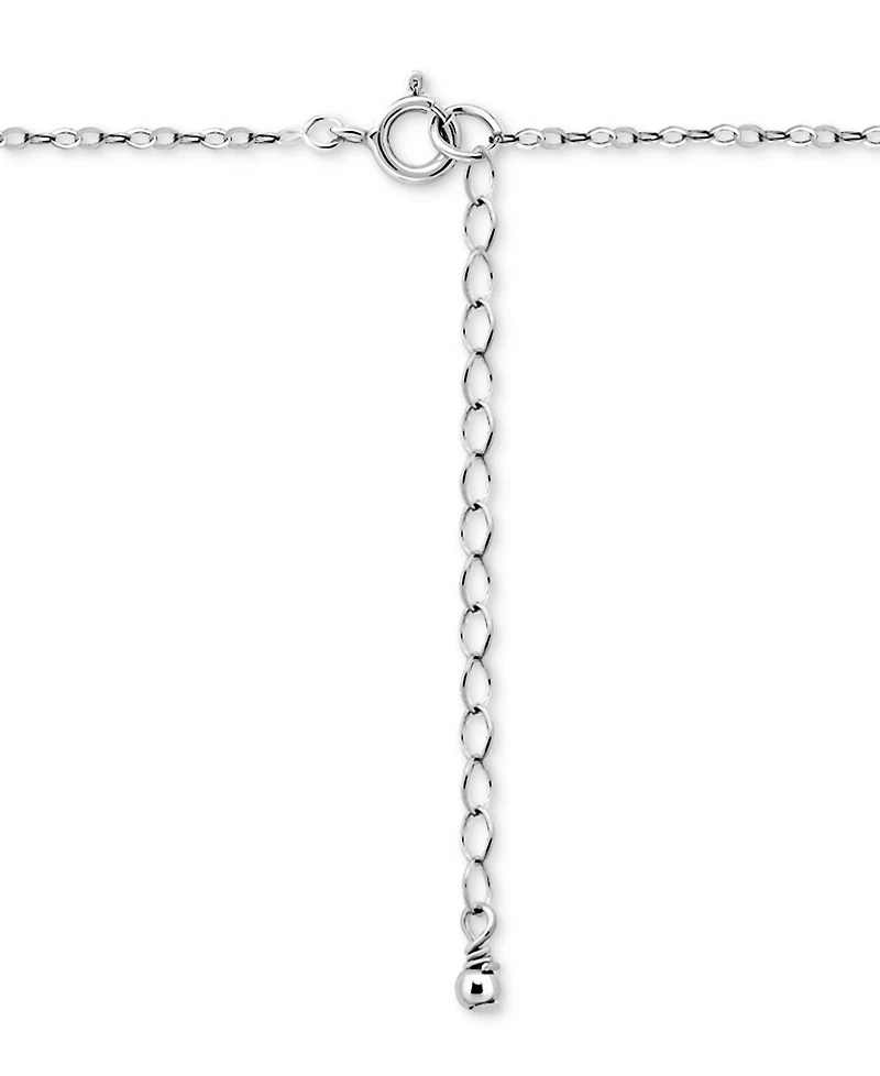 Giani Bernini Cubic Zirconia Love Knot Pendant Necklace in Sterling Silver, 16" + 2" extender, Exclusively at Macy's