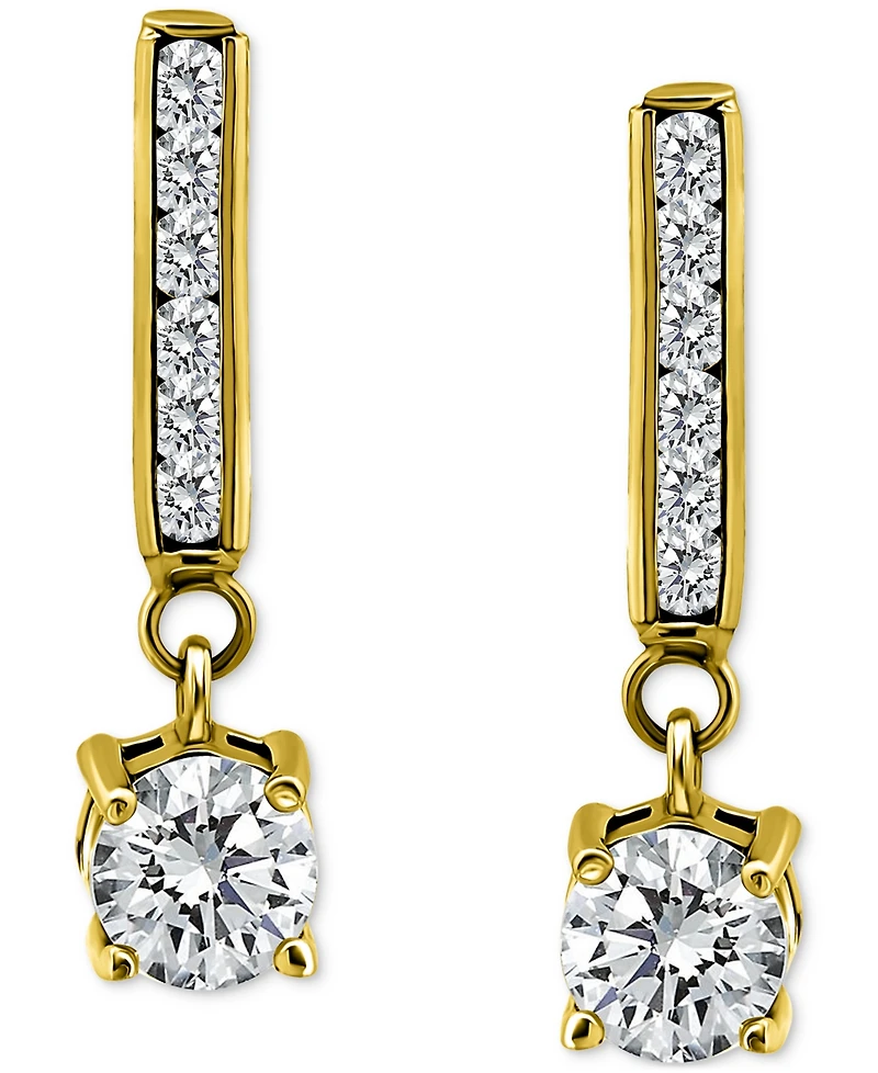 Giani Bernini Cubic Zirconia Bar Drop Earrings Sterling Silver, Macy's Exclusive
