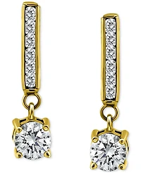 Giani Bernini Cubic Zirconia Bar Drop Earrings Sterling Silver, Macy's Exclusive