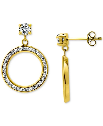 Giani Bernini Cubic Zirconia Doorknocker Drop Earrings Sterling Silver, Exclusively at Macy's