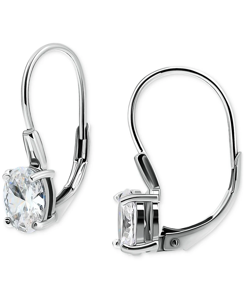 Giani Bernini Cubic Zirconia Oval Leverback Drop Earrings in 18k Gold-Plated Sterling Silver, Macy's Exclusive