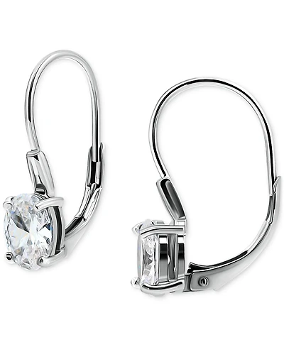 Giani Bernini Cubic Zirconia Oval Leverback Drop Earrings in 18k Gold-Plated Sterling Silver, Macy's Exclusive