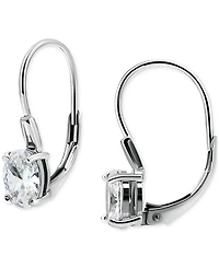 Giani Bernini Cubic Zirconia Oval Leverback Drop Earrings in 18k Gold-Plated Sterling Silver, Macy's Exclusive