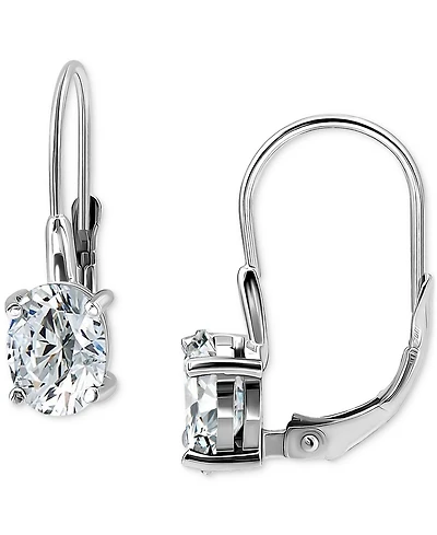 Giani Bernini Oval Cubic Zirconia Leverback Earrings in Sterling Silver