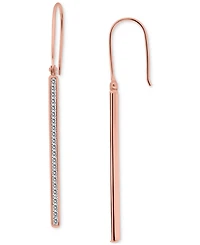 Giani Bernini Cubic Zirconia Linear Drop Earrings in 18k Rose Gold Over Sterling Silver, Macy's Exclusive
