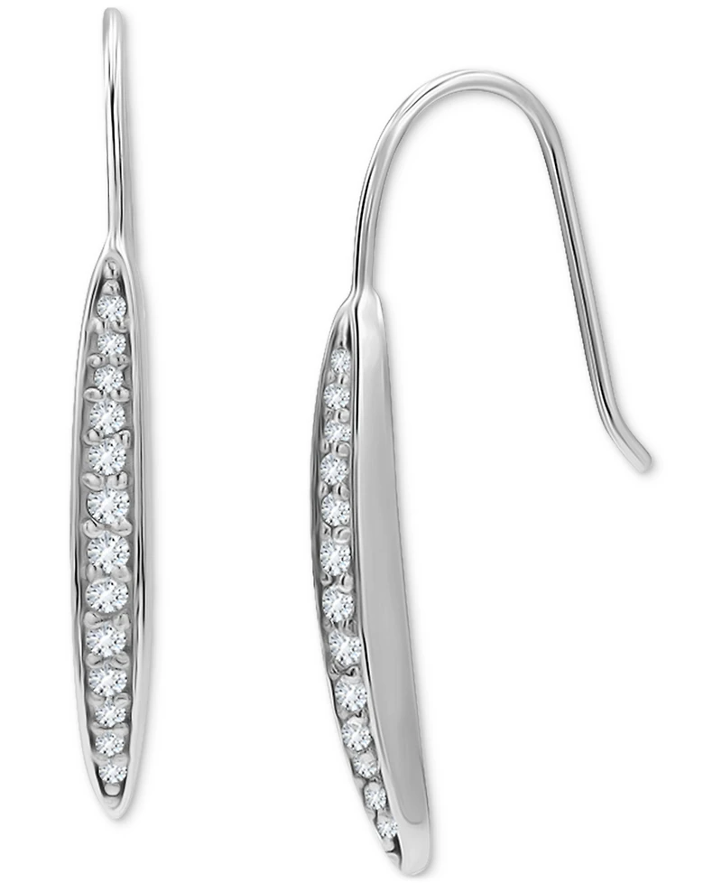 Giani Bernini Pave Bar Linear Drop Earrings in Sterling Silver, Macy's Exclusive