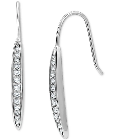 Giani Bernini Pave Bar Linear Drop Earrings in Sterling Silver, Macy's Exclusive