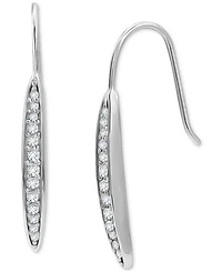 Giani Bernini Pave Bar Linear Drop Earrings in Sterling Silver, Macy's Exclusive