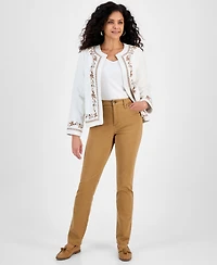 Style & Co Petite Embroidered Edge Jacket, Macy's Exclusive